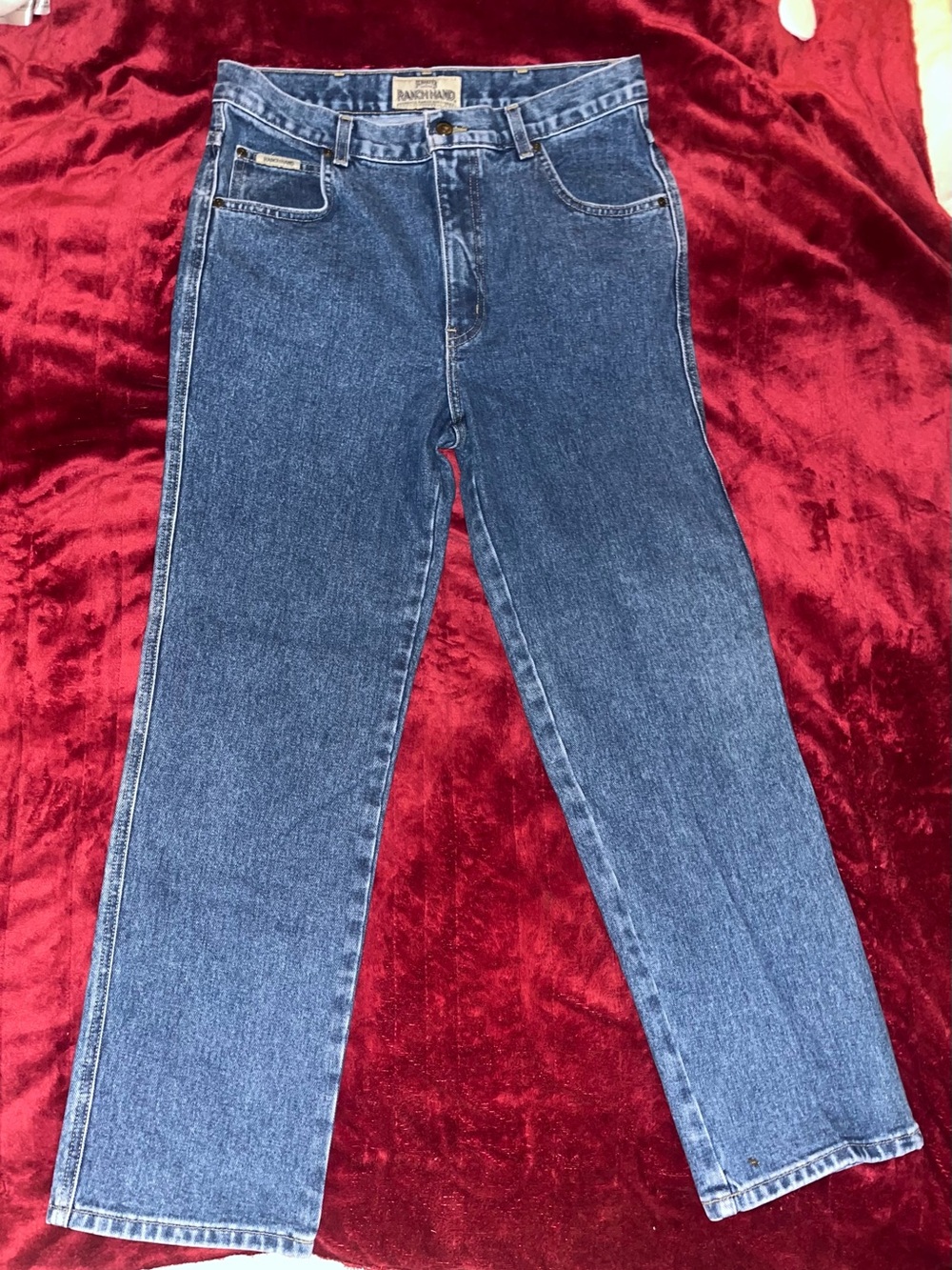 RanchHand Light Wash Blue Denim Jeans - High Waist Style 1950